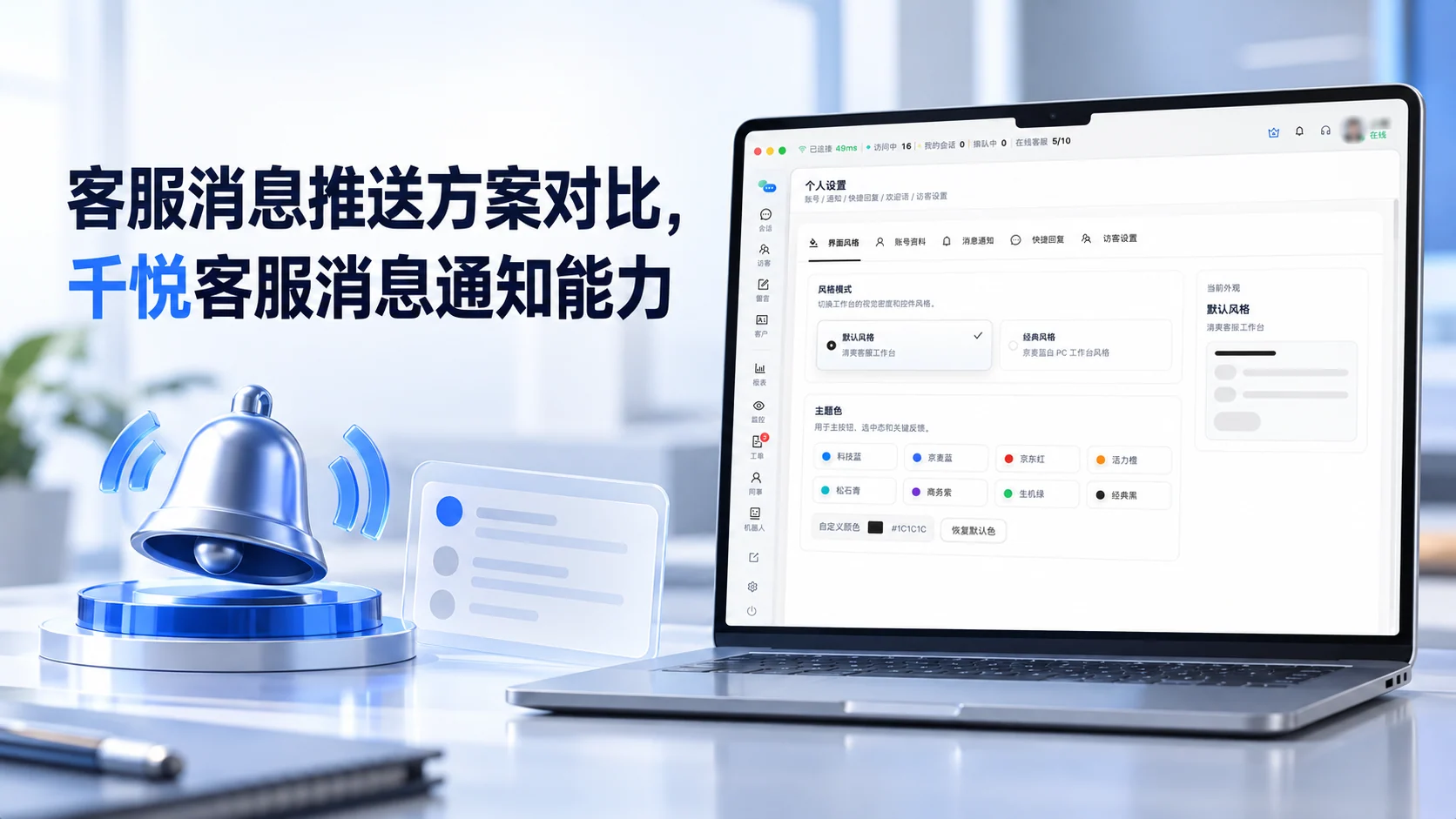 客服消息推送方案对比,千悦客服消息通知能力